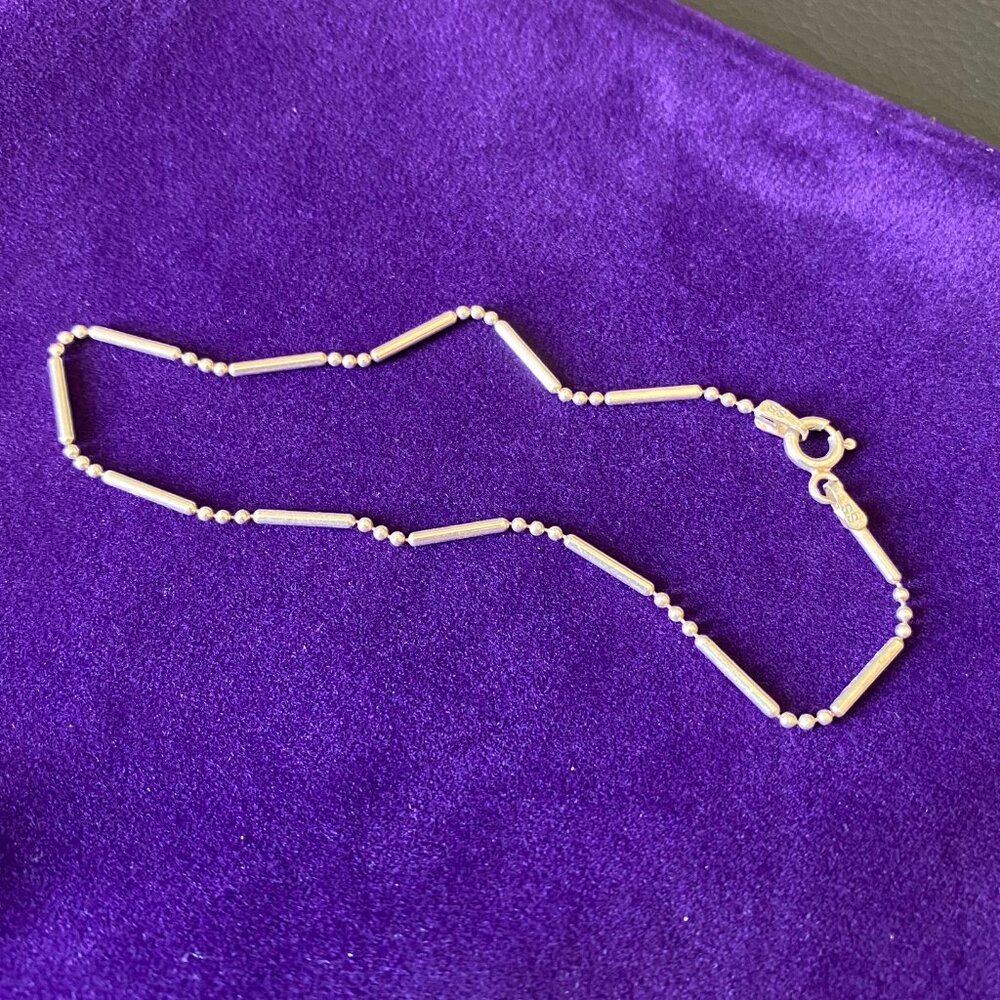 Italy 925 Sterling Silver 9 Inch Ankle Bracelet